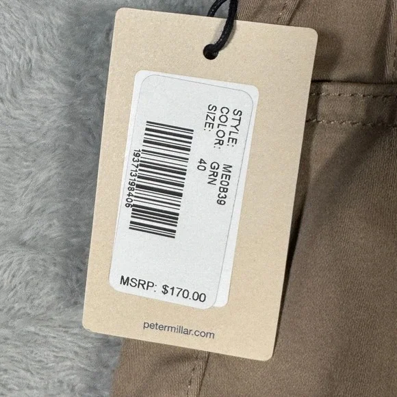 Peter Millar Pants Men 40x34‎ Beige Ultimate Sateen 5 Pocket Five 7027 - Picture 4 of 11